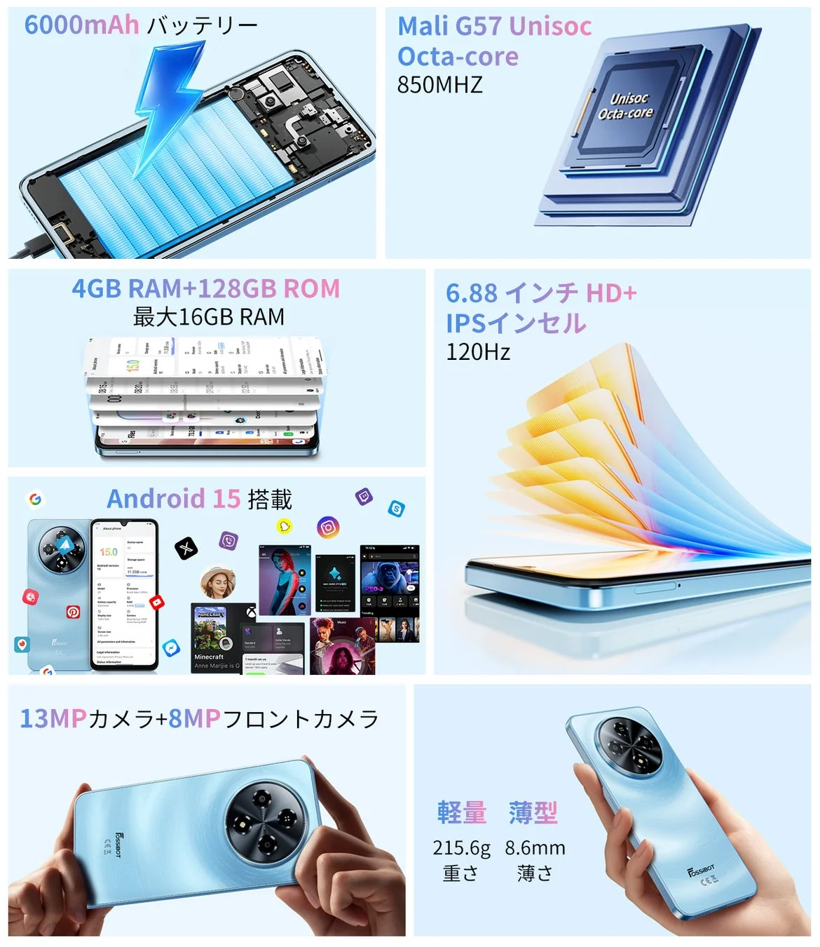 FOSSiBOT S5の主な特徴