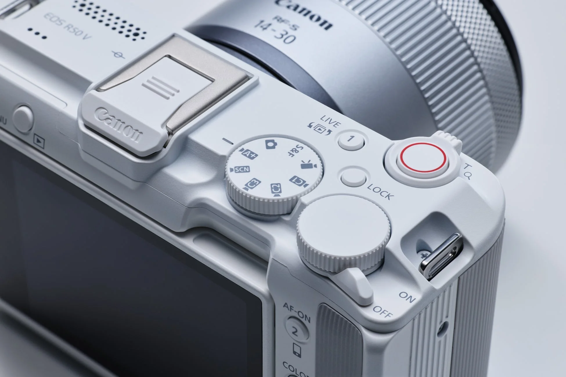 EOS R50 V ホワイト 上面