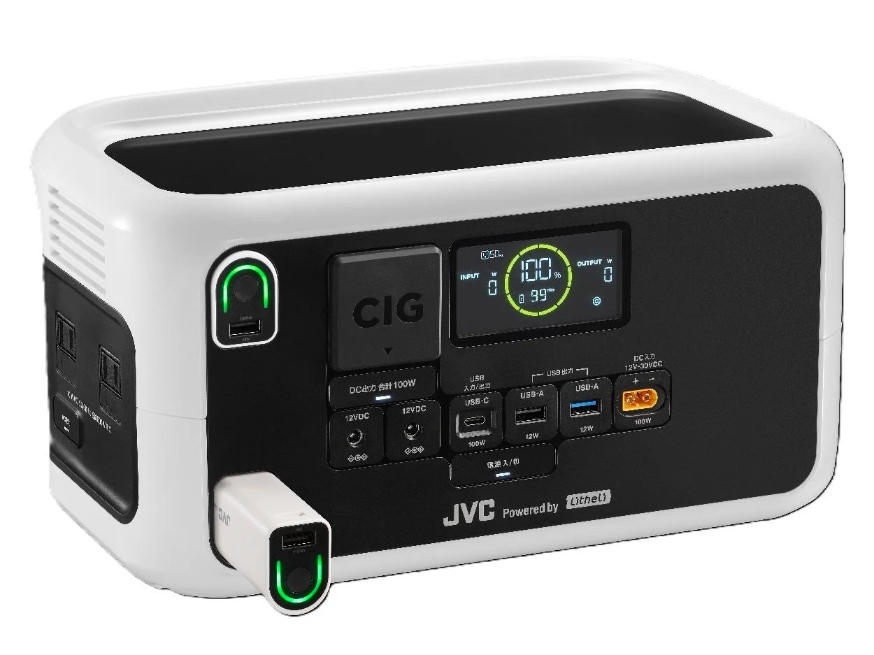 JVC Powered by Litheliのポータブル電源の表示画面