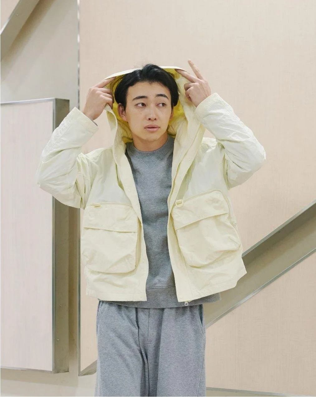 撥水素材の男性