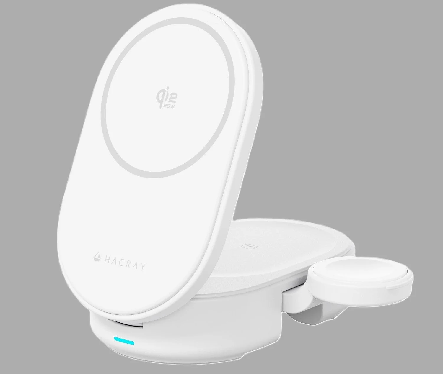 白い3-in-1ワイヤレス充電器